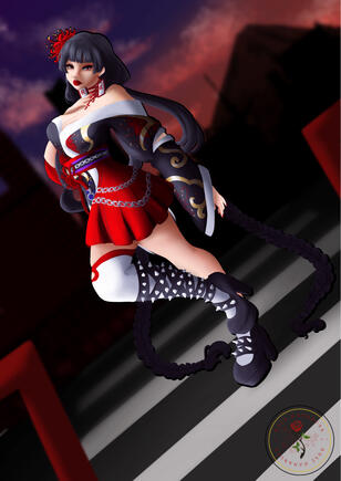 Harajuku Fashion Magazine Illustration - The Curvaceous Enchantress (2024)