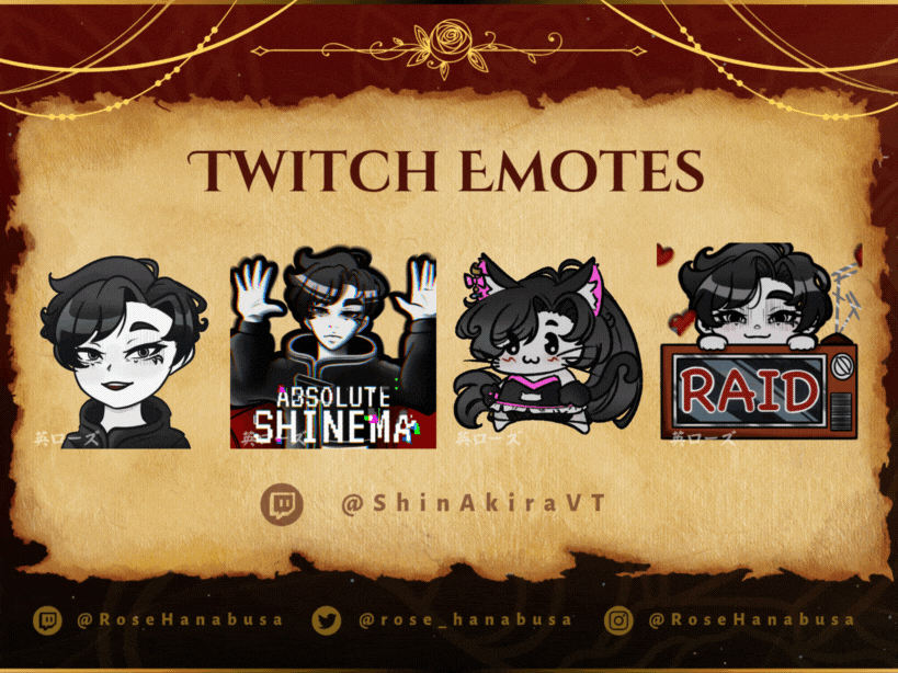 Shina Akira Emotes - Commission (2024)